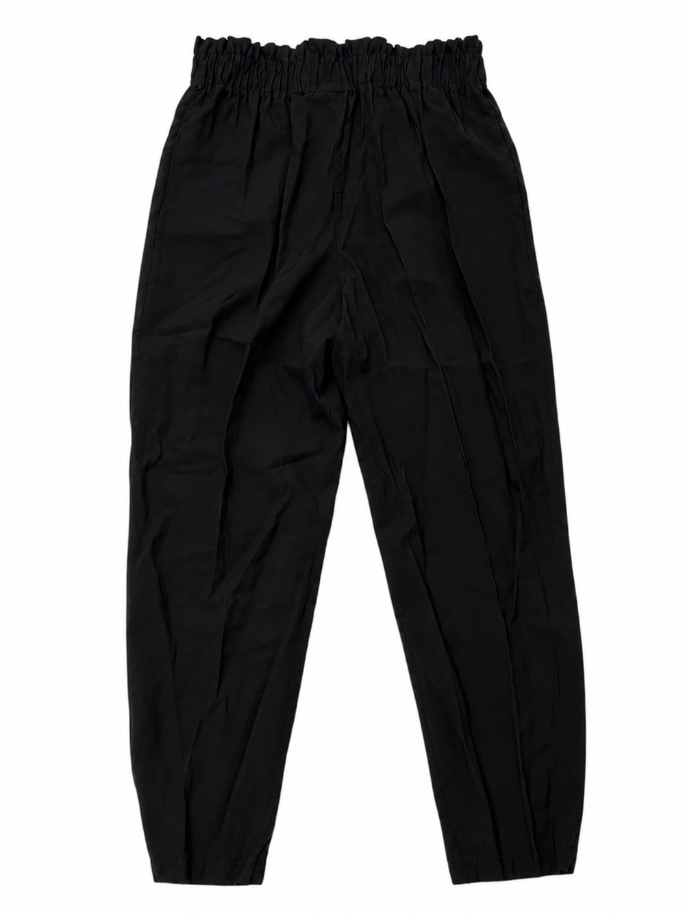 a new day Black Paperbag Elastic-Waist Trousers
